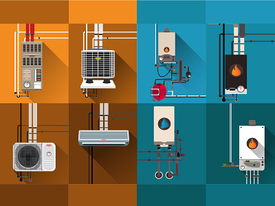 Cooling and heating systems and cooling heating systems