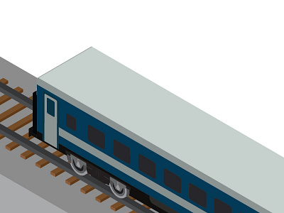 Railway car, waggon isometric railway car waggon isometric