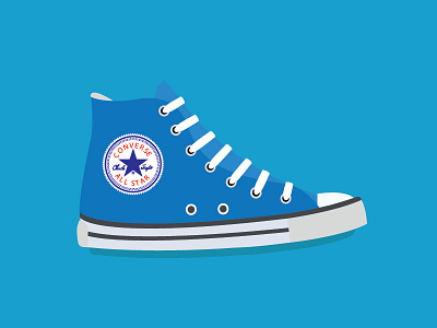 maskine beruset sirene Converse Tennis Shoes Vector by Bluepentool Design & Sell T-shirts on  Dribbble
