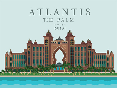 Atlantis The palm hotel Dubai architecture atlantis horizontal hotel island palm sand sea tourism travel view water