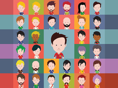 Football Player Avatars set now in Shutterstock!