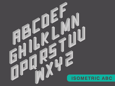 Isometric alphabet, Abc Now on Shutterstock!