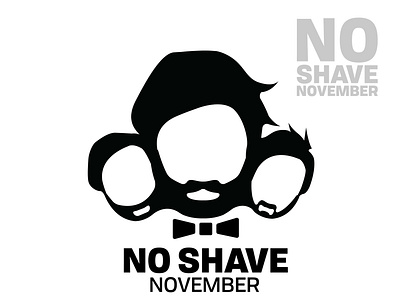No shawe november avatar design face logo no shave november november vector