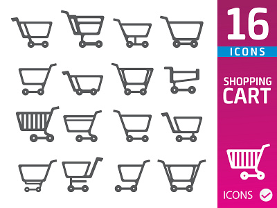Shopping cart icons add bag basket black business button buy cart commerce commercial design e commerce element flat gift graphics icon illustration internet isolated