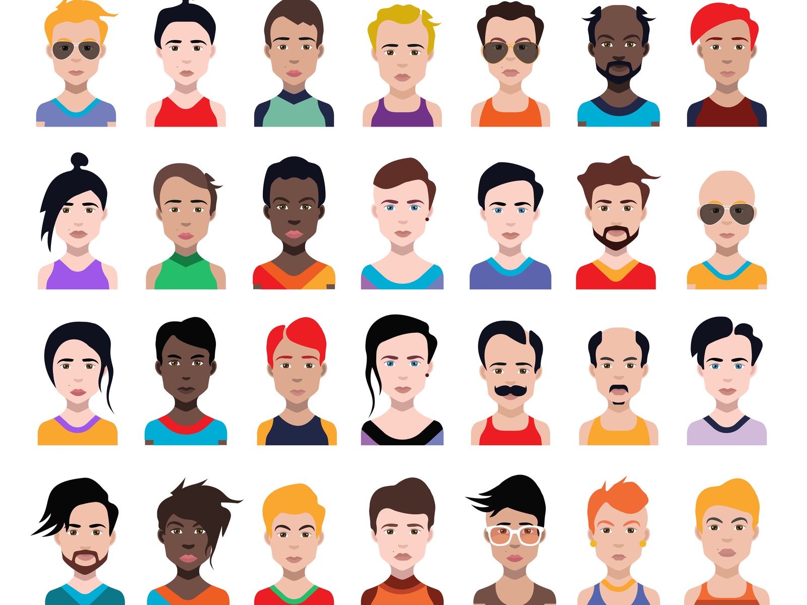 Avatar collection by Bluepentool Design & Sell T-shirts on Dribbble