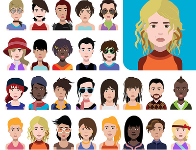 Avatars (high quality avatars) avatar design icon illustration vector