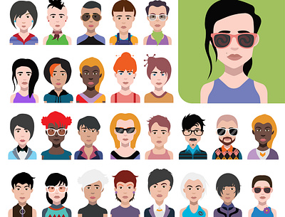 Avatar icon collection vector avatar avatar icons avatars vector vectors