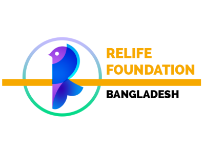 Logo for Relife Foundation Bangladesh bird logo branding design icon illustration logo marketing agency mmarketings ngo vector