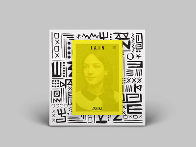 Jain - Zanaka album art cover, V2 album album cover cover cover design design jain zanaka