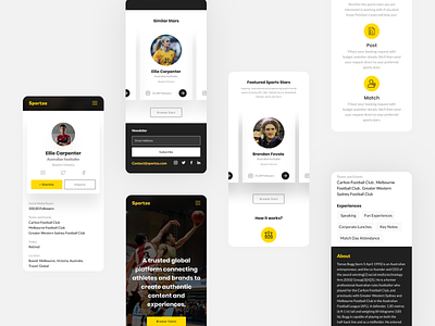 Sportza Responsive Website design responsive responsive design ui ui ux ui ux design userinterfacedesign
