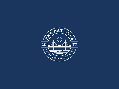 Bay Club 40th Anniversary Logo branding logo stamp