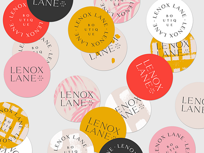 Lenox Lane brand branding design logo stickers