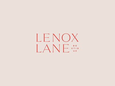 Lenox Lane Boutique branding design logo
