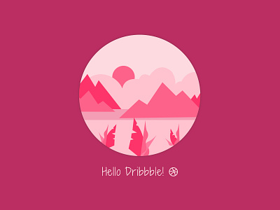 Hello Dribbble! debut first shot hello dribbble! illustration