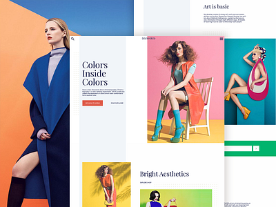 Discover.co behance blogs clean landing page layout minimal typography ui website