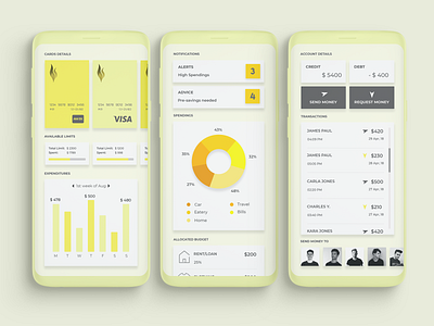 Finance/Wallet App account credit credit card debit deposit limits notifications payment receive money send money spendings transactions withdraw