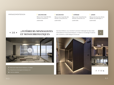 Layout Exploration 03 blogs clean design interior landing page layout minimal modern typography ui website