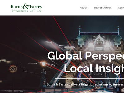 Burns & Farrey Website ui ux web design