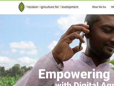 Precision Agriculture for Development Website agriculture ui ux web design