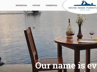 Maine Made Furniture Website ecommerce furniture maine ui ux web design woodwork
