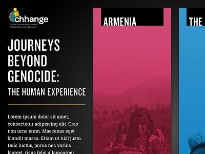 Chhange: Journeys Beyond Genocide Exhibit App app exhibit museum table ui ux