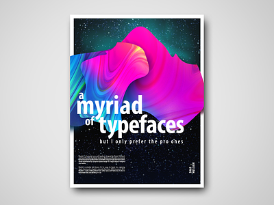 Myriad Pro graphic design posterdesign