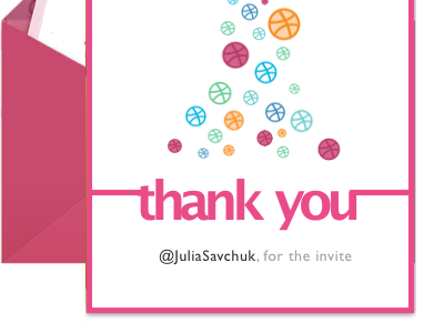 Hello Dribbble! dribbble dribbblerookie invitation invite thanks