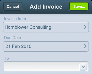 Add Invoice iphone xero