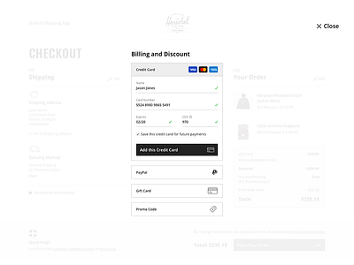 Daily UI :: 002 - Credit Card Checkout checkout credit card dailyui desktop