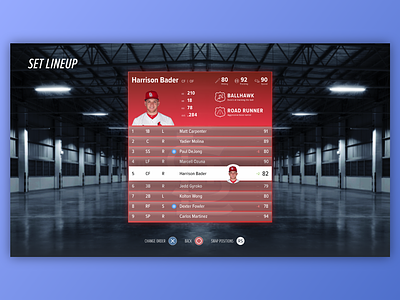 MLB Lineup UI