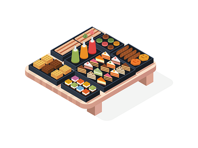 Dessert package illustration