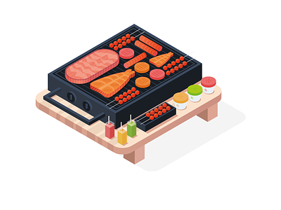 Barbecue buffet illustration