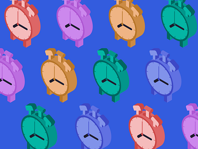 Color alarm clock illustration