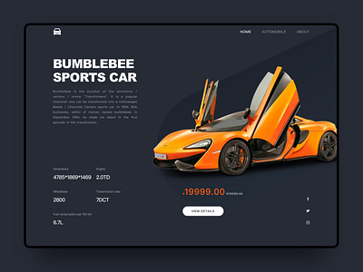 Bumblebee sports car