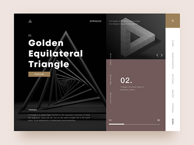 Golden Equilateral Triangle sketch ui