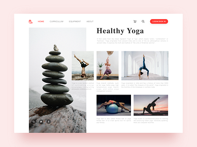 Healthy Yoga sketch ui