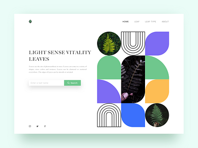 Light sense vitality leaves sketch ui