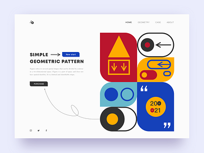 Simple geometric pattern sketch ui