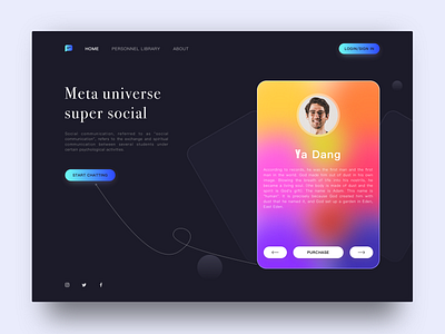 Meta universe super social sketch ui