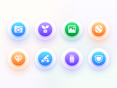Four types of icon display sketch
