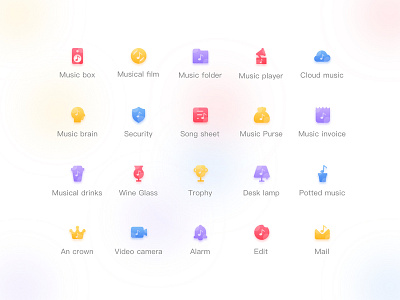 Icons with musical symbols icon sketch ui