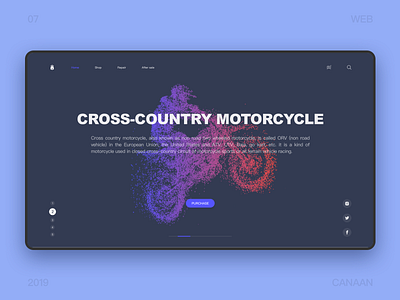 Cross-country motorcycle sketch