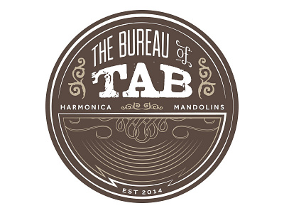 The Bureau of Tab concept logo music tab