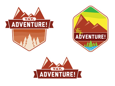 Yay, Adventure! Logo Concepts adventure identity logo logos outdoors