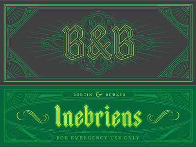 Inebriens concept packaging typography