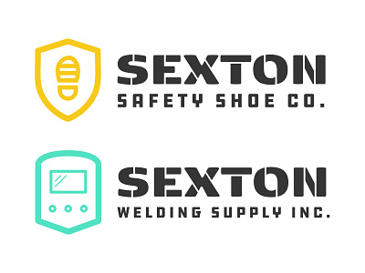 Sexton Logos branding industrial logos safety shoe welding