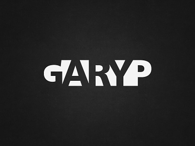 GaryP Logo branding garyp logo negative space personal portfolio
