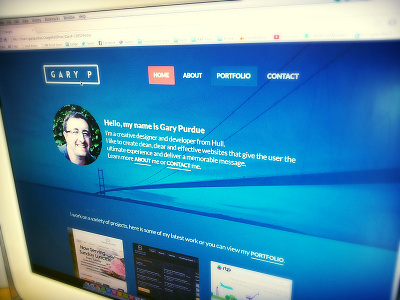 Personal Portfolio homepage hull humber bridge personal portfolio web design