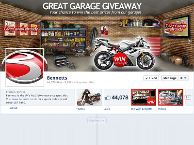 Facebook cover photo garage cover facebook garage montage motorbike motorcycle photo photoshop