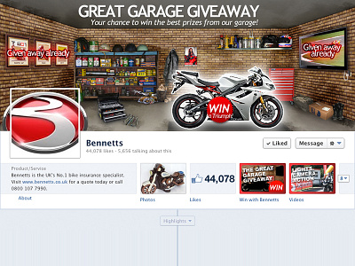 Facebook cover photo garage